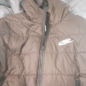 Nike Brown Puffer Jacket Sz Large